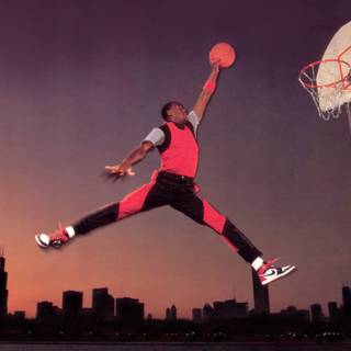 MJ dunking wallpaper