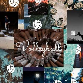 Volleyball collage wallpaper
