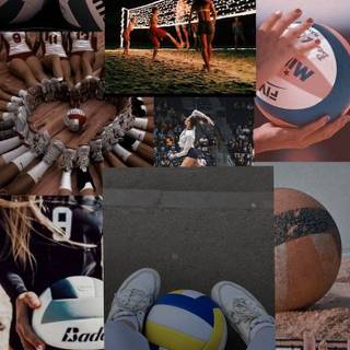 Volleyball collage wallpaper