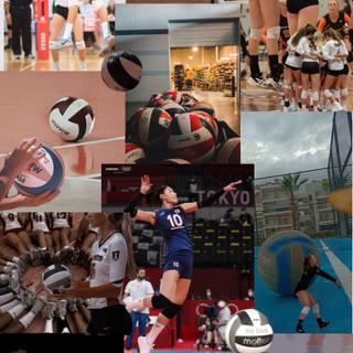 Volleyball collage wallpaper