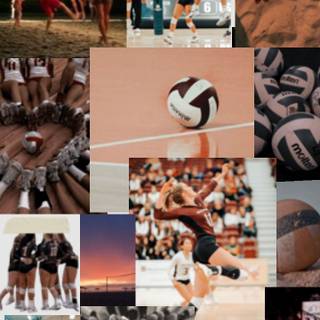 Volleyball collage wallpaper