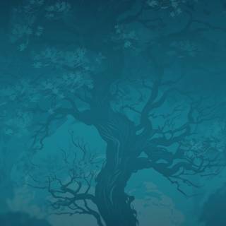 Blue tree wallpaper