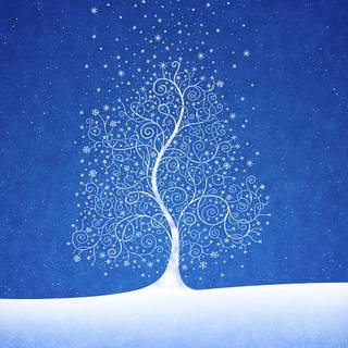 Blue tree wallpaper