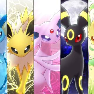 Eevee evolutions all together wallpaper