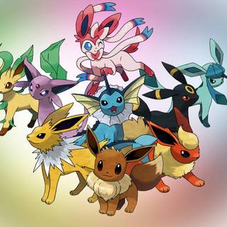 Eevee evolutions all together wallpaper