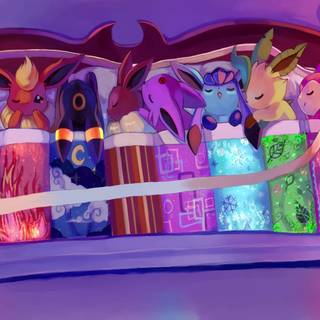 Eevee evolutions all together wallpaper