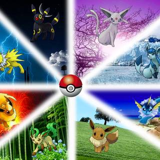 Eevee evolutions all together wallpaper