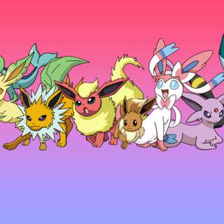 Eevee evolutions all together wallpaper