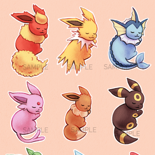 Eevee evolutions all together wallpaper
