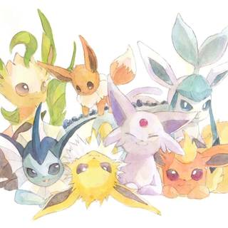 Eevee evolutions all together wallpaper