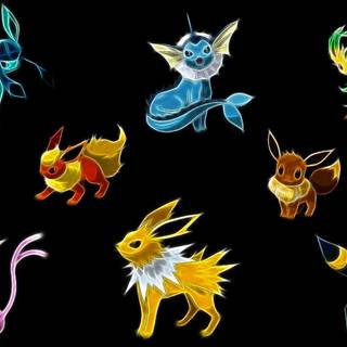 Eevee evolutions all together wallpaper