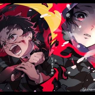 Tanjiro and Sasuke wallpaper