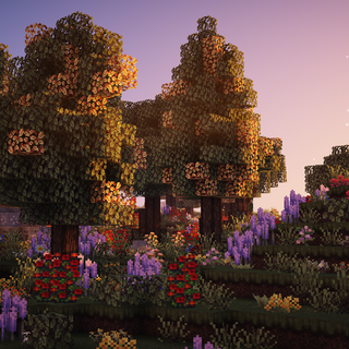 Minecraft flowers wallpaper