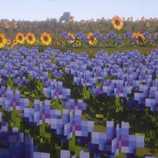 Minecraft flowers wallpaper