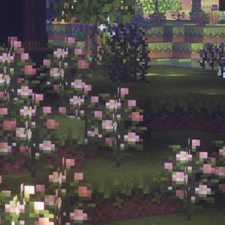 Minecraft flowers wallpaper
