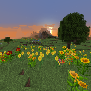 Minecraft flowers wallpaper