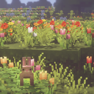 Minecraft flowers wallpaper