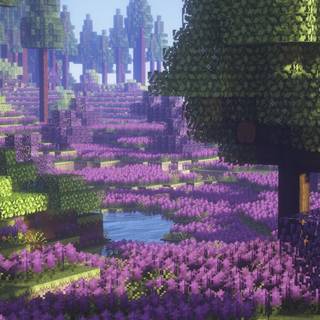 Minecraft flowers wallpaper
