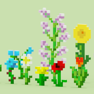 Minecraft flowers wallpaper