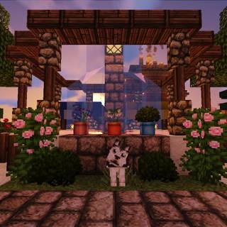 Minecraft flowers wallpaper