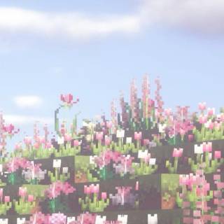 Minecraft flowers wallpaper