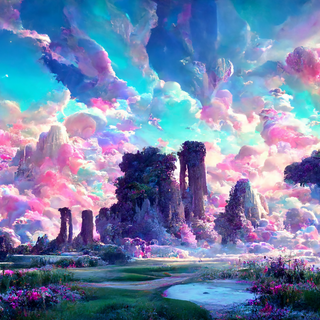 Neon scenery wallpaper