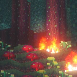 Minecraft flowers wallpaper