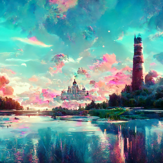 Neon scenery wallpaper