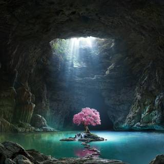 Nature caves wallpaper