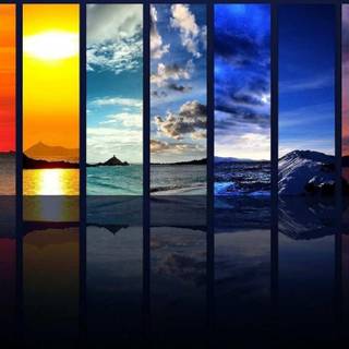 Neon scenery wallpaper