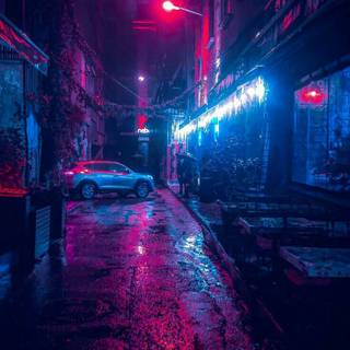 Neon scenery wallpaper