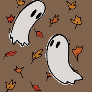 Kawaii ghost wallpaper