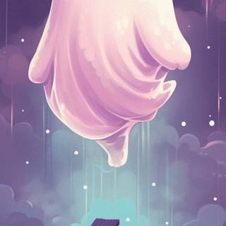 Kawaii ghost wallpaper