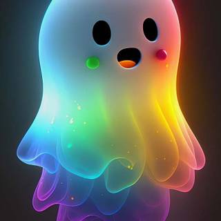 Kawaii ghost wallpaper