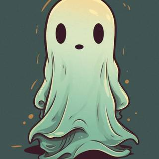 Kawaii ghost wallpaper