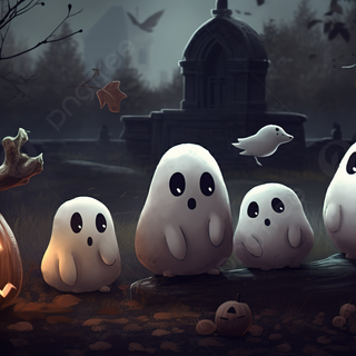 Kawaii ghost wallpaper