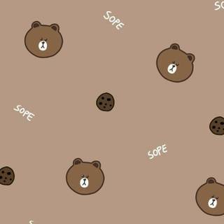 Cute brown bear wallpaper