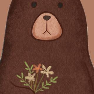 Cute brown bear wallpaper