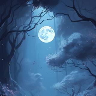 Moon painting wallpaper
