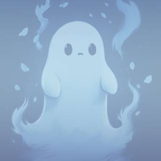 Kawaii ghost wallpaper