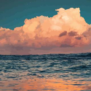 Moon painting wallpaper