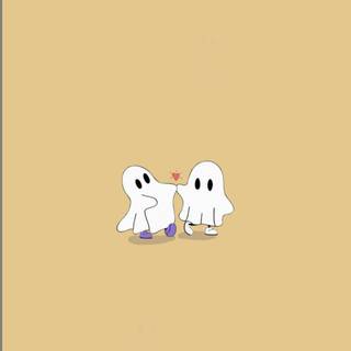Kawaii ghost wallpaper