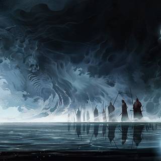 Moon painting wallpaper