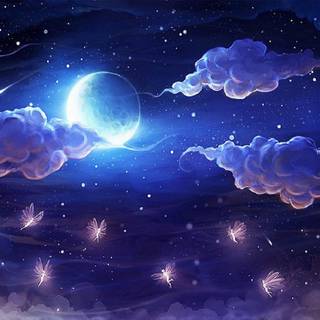 Moon painting wallpaper