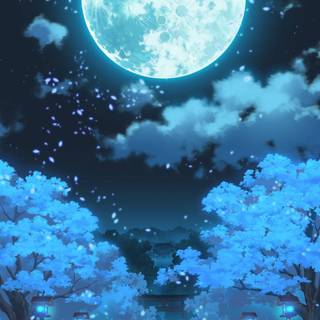 Moon painting wallpaper