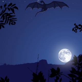 Moon painting wallpaper