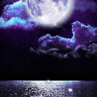 Moon painting wallpaper