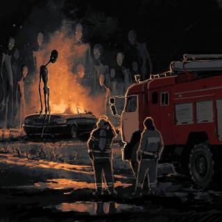 Giant skeleton wallpaper