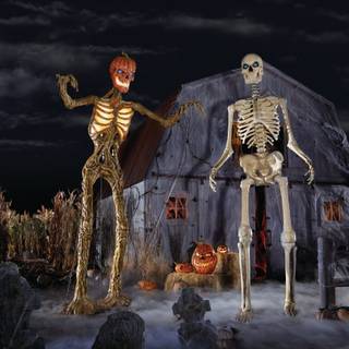 Giant skeleton wallpaper