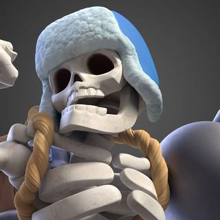 Giant skeleton wallpaper